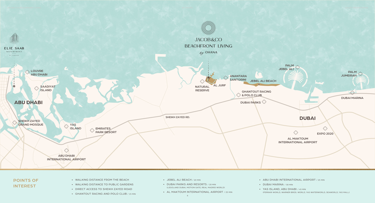 Location map of  Jacob & Co. Beachfront Living by Ohana