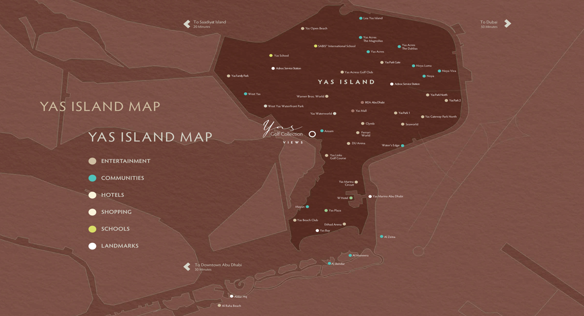 Location map of  Yas Golf Collection - Tower C