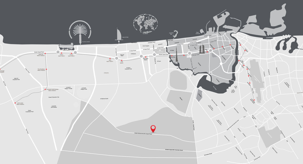 Location map of  Samana Business Park