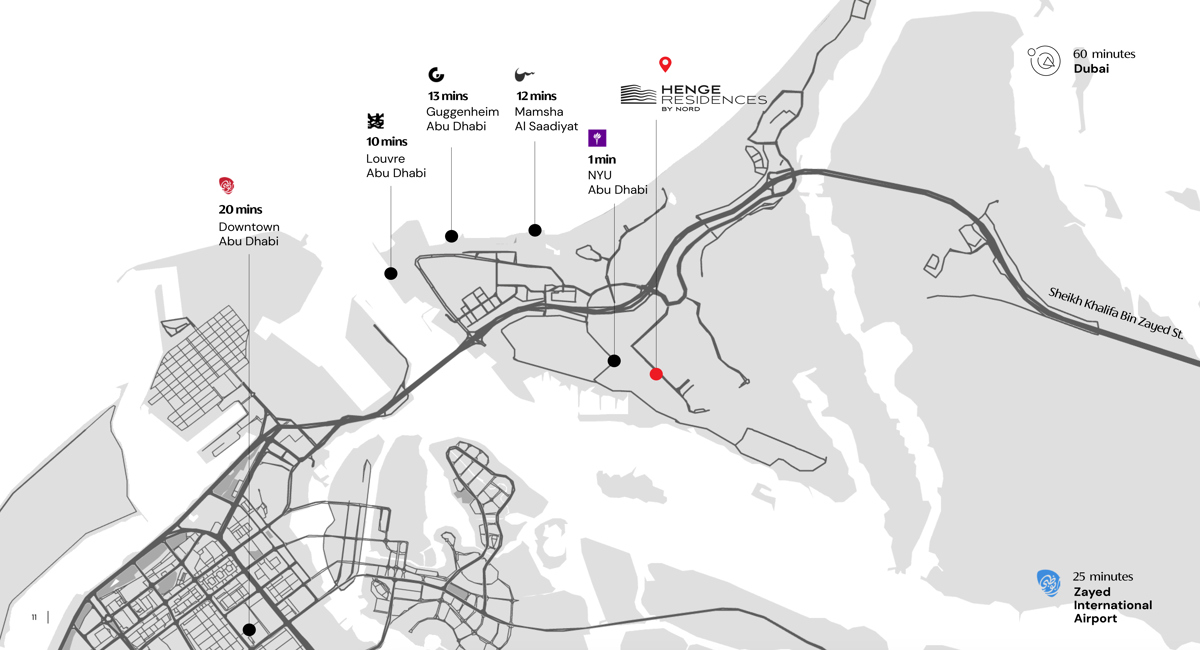 Location map of  Henge Residences By Nord