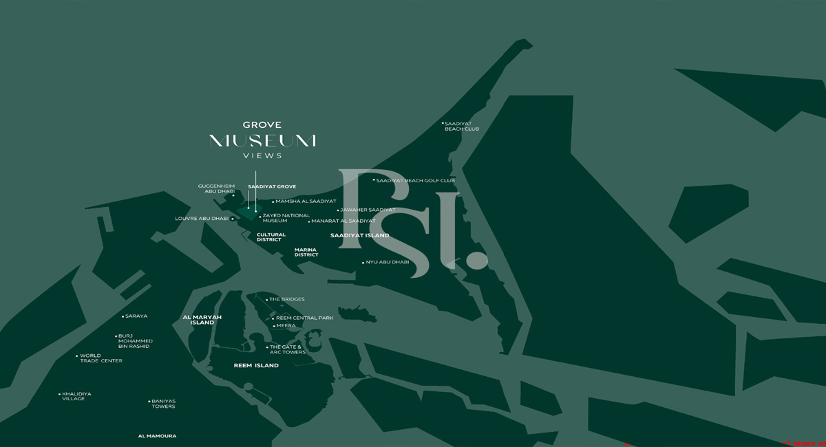 Location map of  Grove Gallery Views