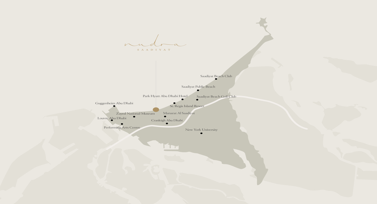 Location map of  Nudra Beach Villas