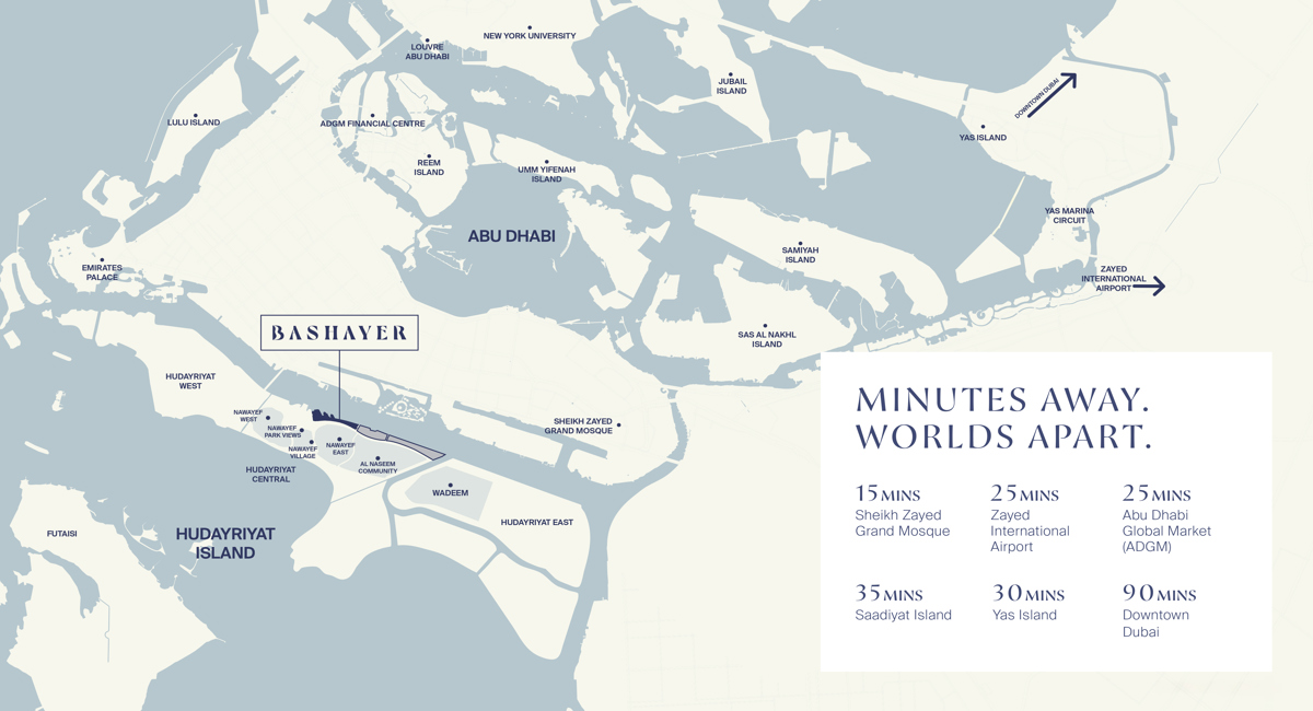 Location map of  Bashayer Villas