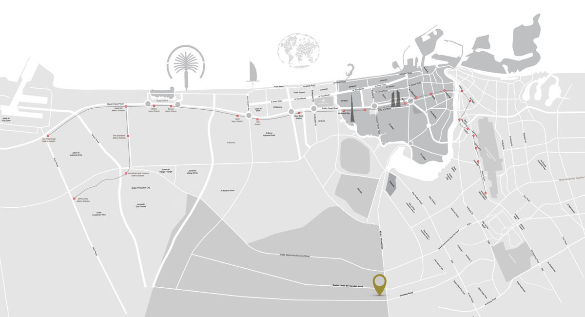 Location map of  samana parkville