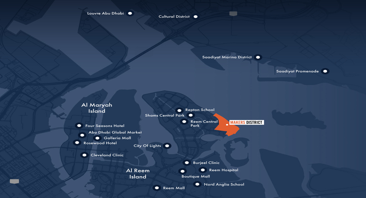 Location map of  Sunstone By Imkan