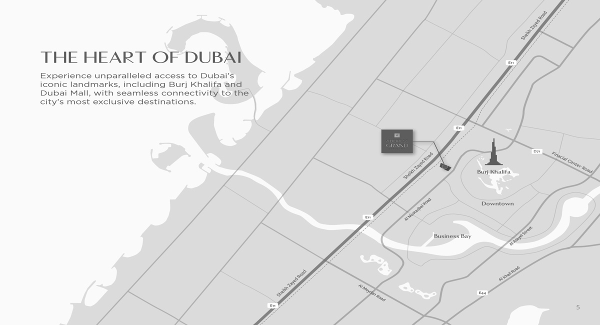Location map of  Address Grand Downtown