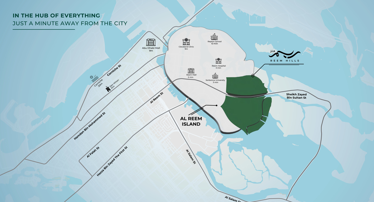 Location map of  Reem Hills