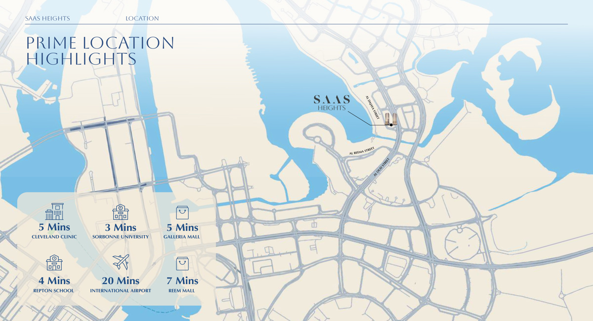 Location map of  Saas Heights